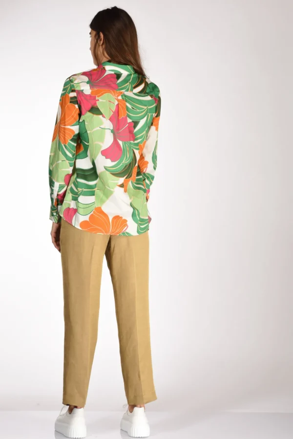 camicia andrea verde/multicolor