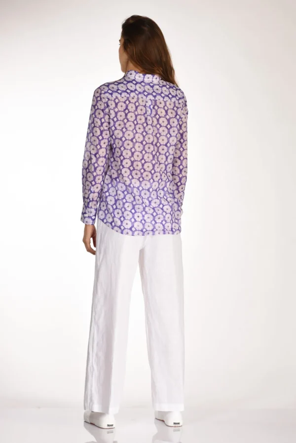 camicia andrea viola/bianco