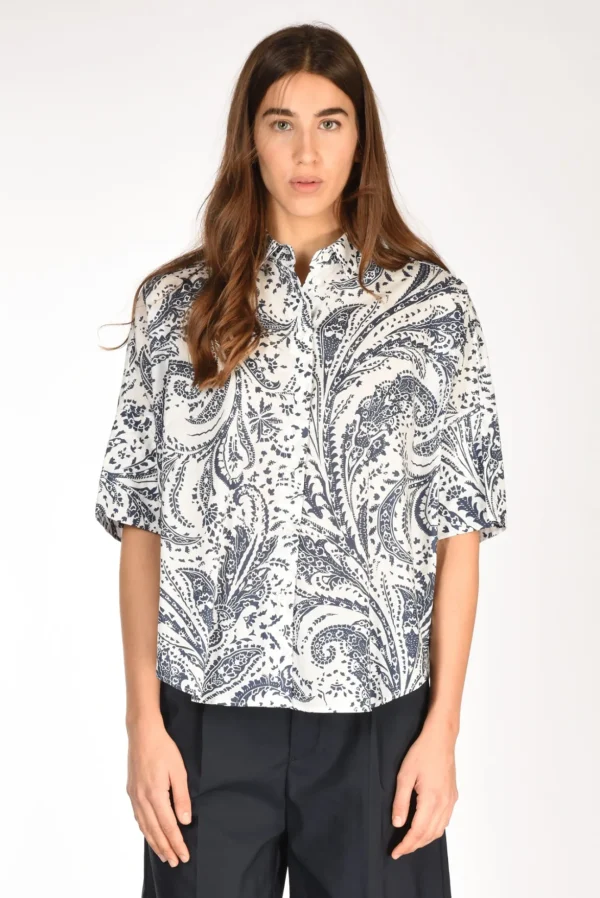 camicia bianca bianco/blu