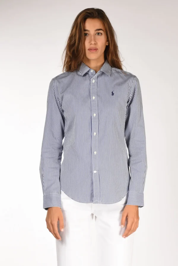 camicia bianco/blu