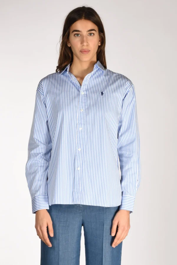 camicia bianco/blu
