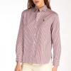 camicia bianco/bordeaux