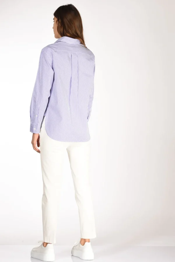 camicia bianco/viola chiaro