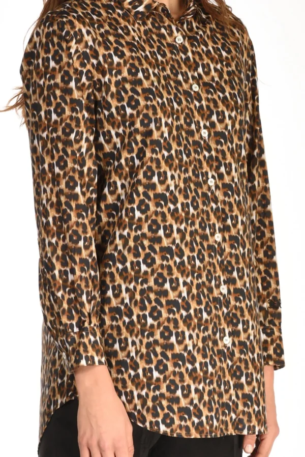 camicia brigitte marrone/nero/beige chiaro