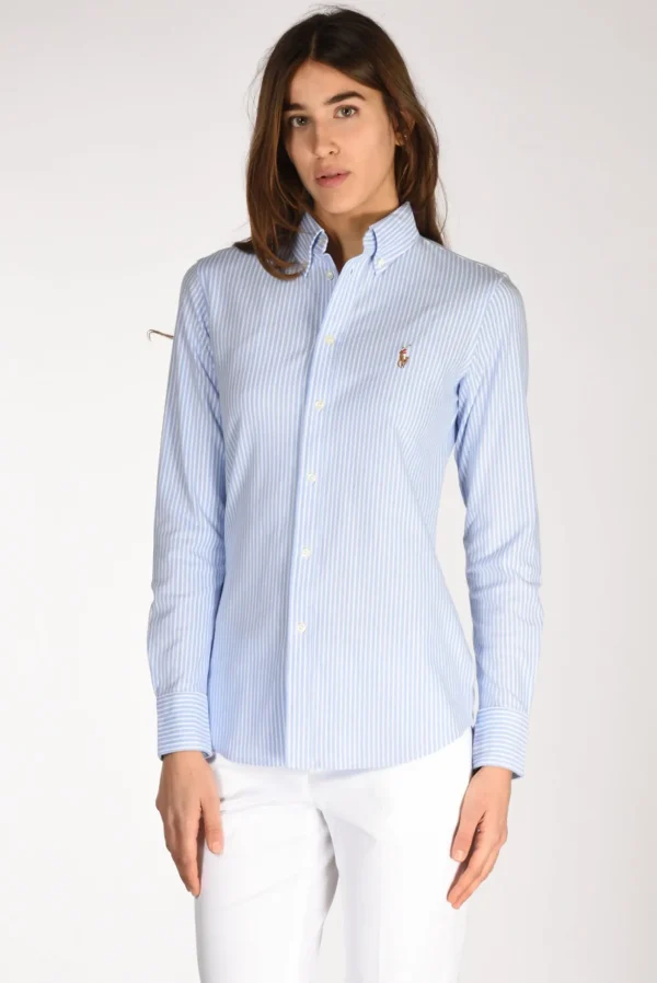 camicia colletto azzurro/bianco