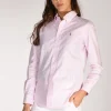 camicia colletto bianco/rosa