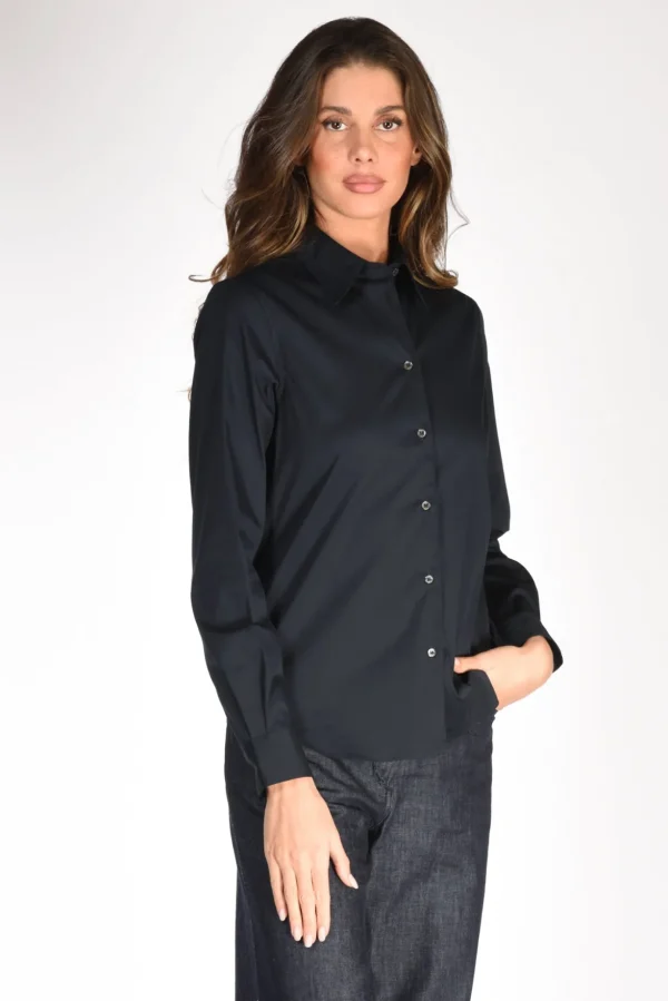 camicia colletto blu