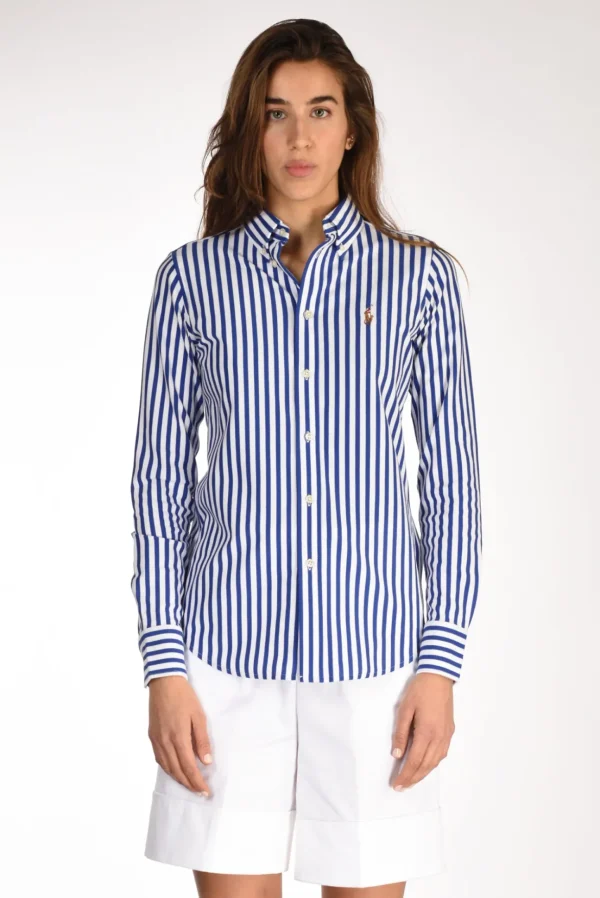 camicia colletto blu/bianco