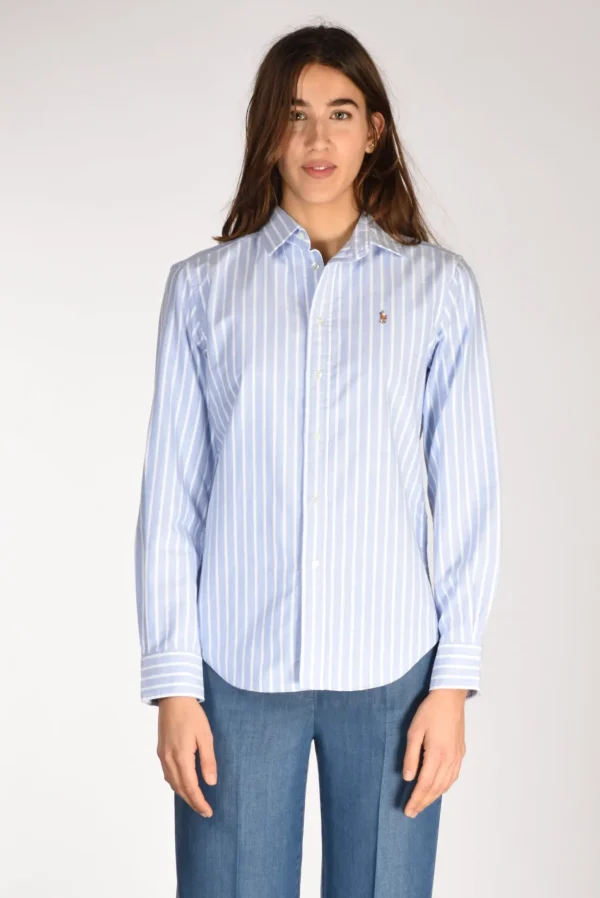 camicia colletto blu/bianco