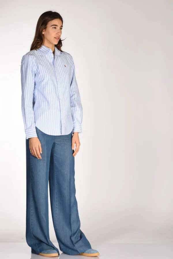 camicia colletto blu/bianco