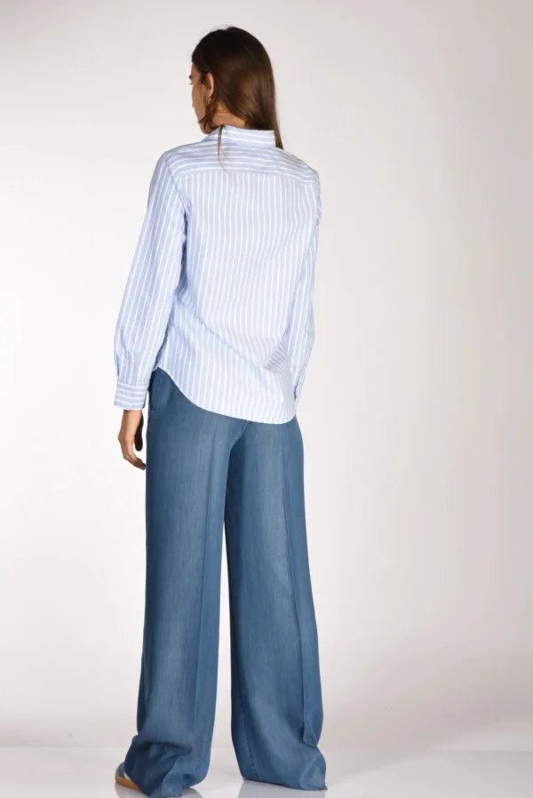 camicia colletto blu/bianco