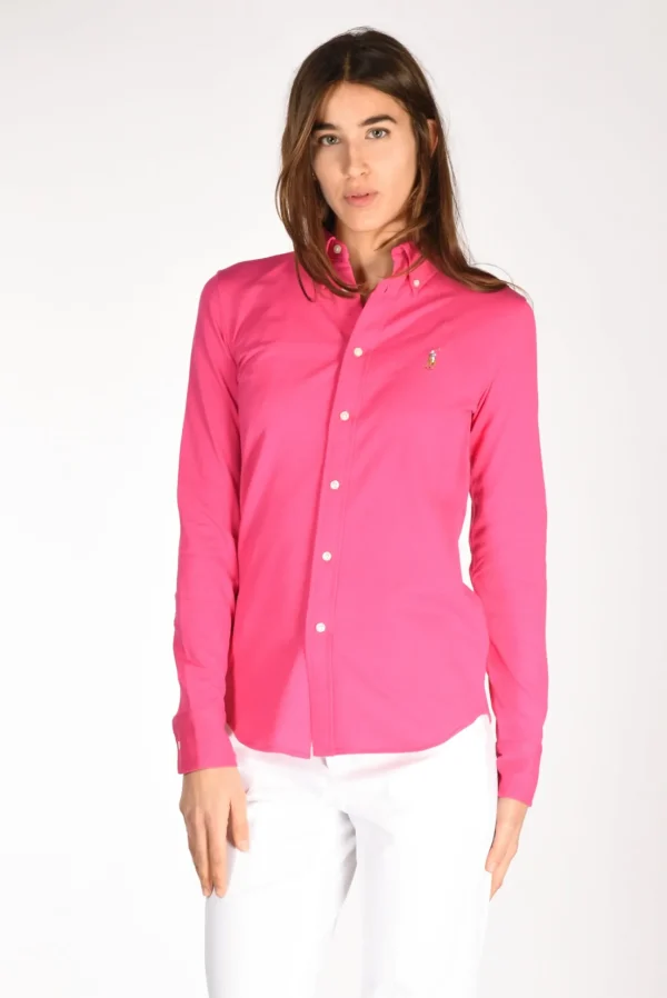 camicia colletto fucsia
