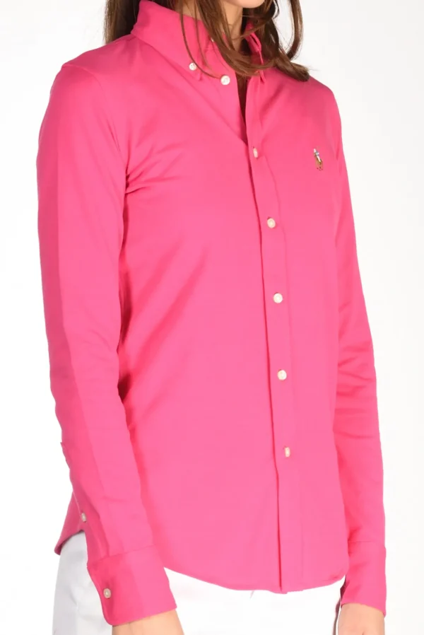 camicia colletto fucsia