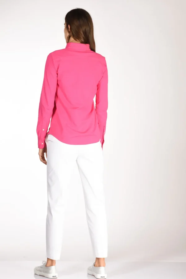 camicia colletto fucsia