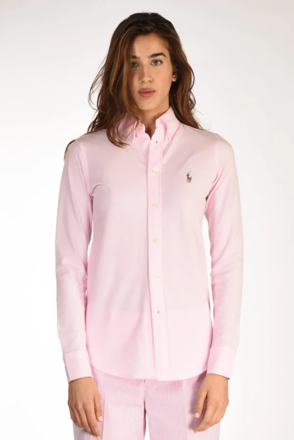 camicia colletto rosa