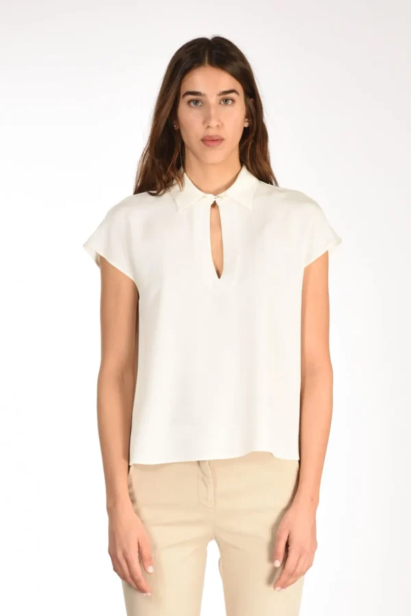 camicia crepe bianco naturale