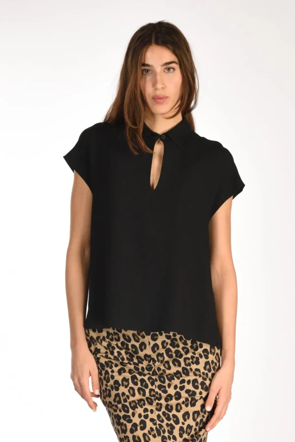 camicia crepe nero