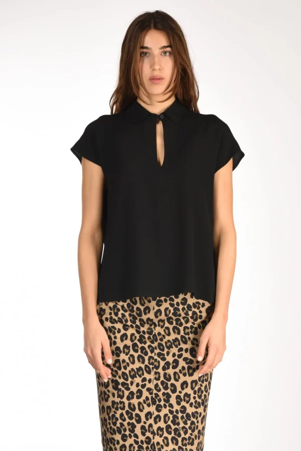 camicia crepe nero