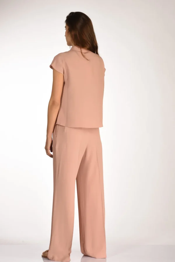 camicia crepe rosa antico