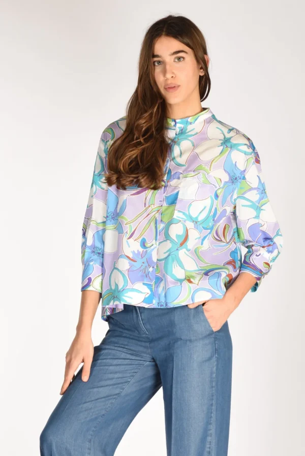 camicia keal azzurro/multicolor