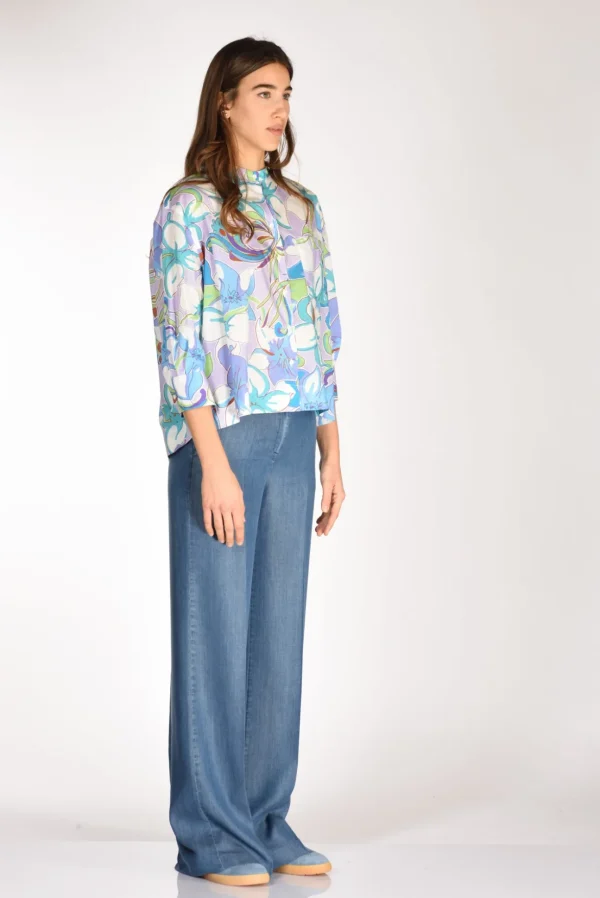 camicia keal azzurro/multicolor