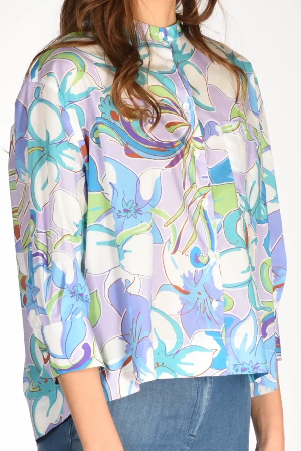 camicia keal azzurro/multicolor