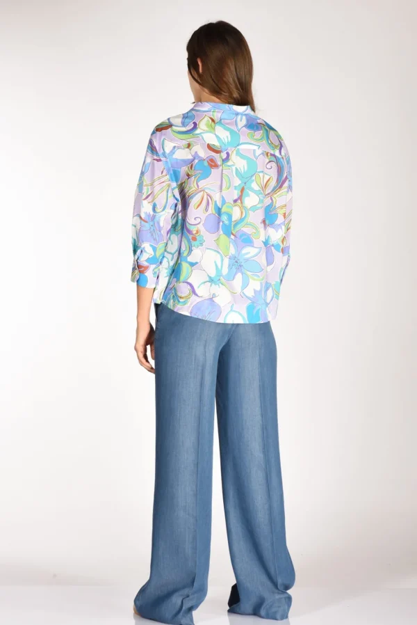 camicia keal azzurro/multicolor
