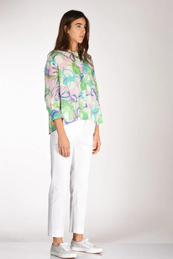 camicia keal verde/multicolor