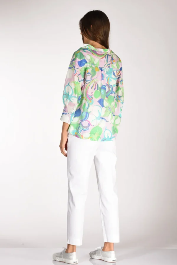 camicia keal verde/multicolor