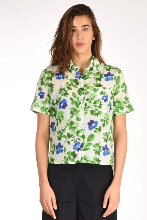 camicia maya verde/bluette