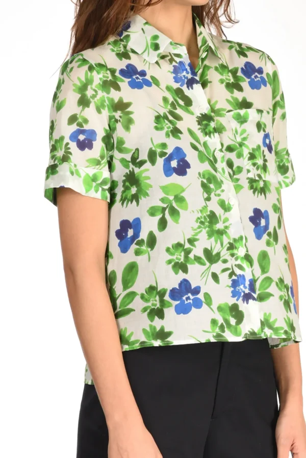 camicia maya verde/bluette
