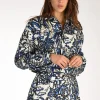 camicia stampa blu/bianco