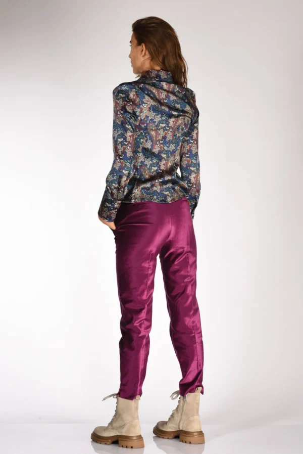 camicia stampata blu/multicolor