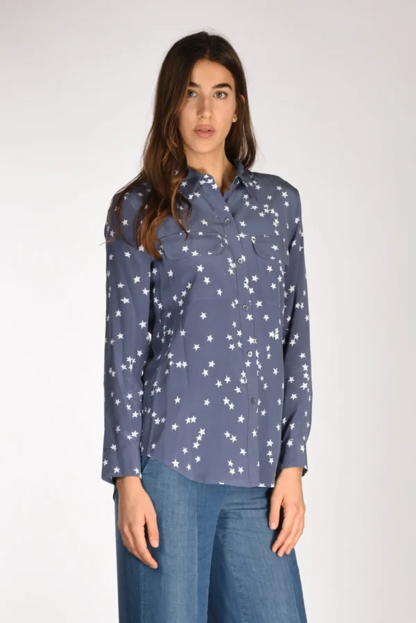 camicia tasche azzurro/bianco