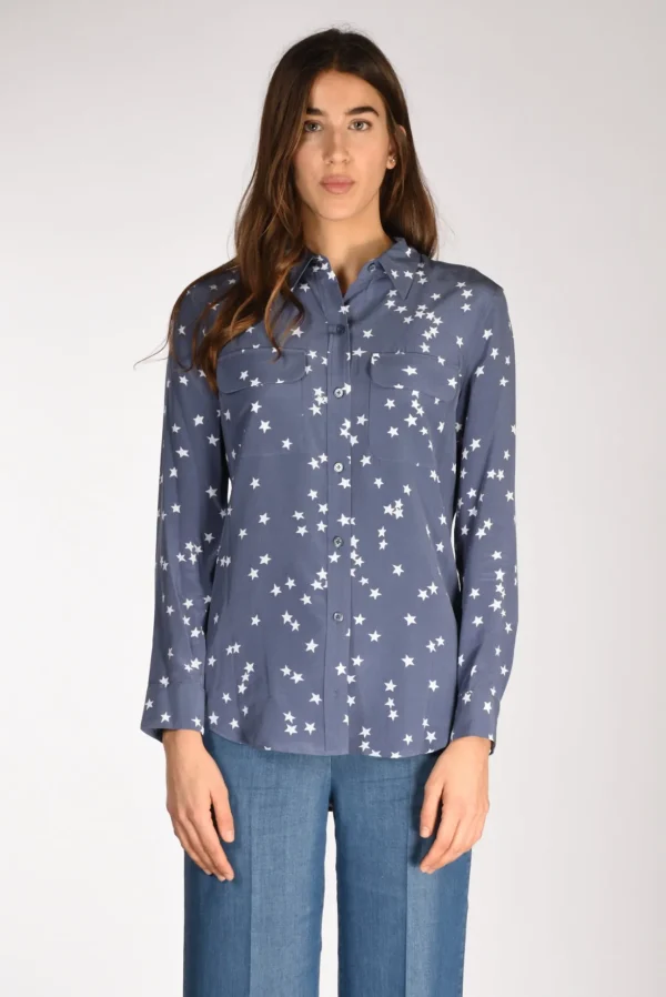 camicia tasche azzurro/bianco