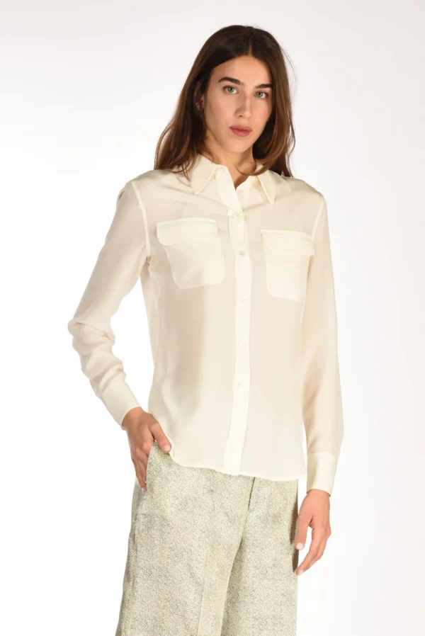 camicia tasche bianco