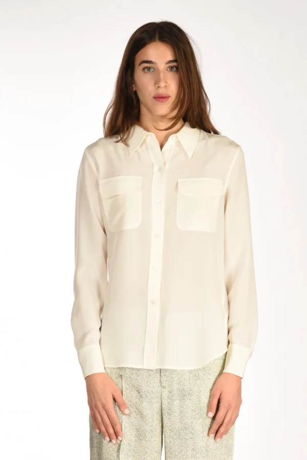 camicia tasche bianco
