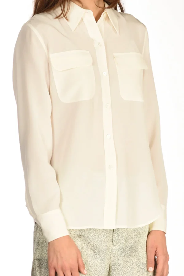 camicia tasche bianco