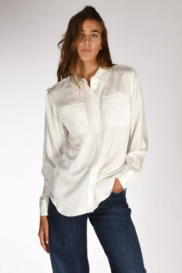 camicia tasche bianco naturale