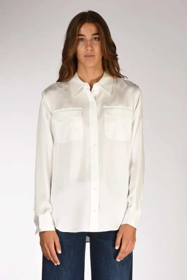 camicia tasche bianco naturale