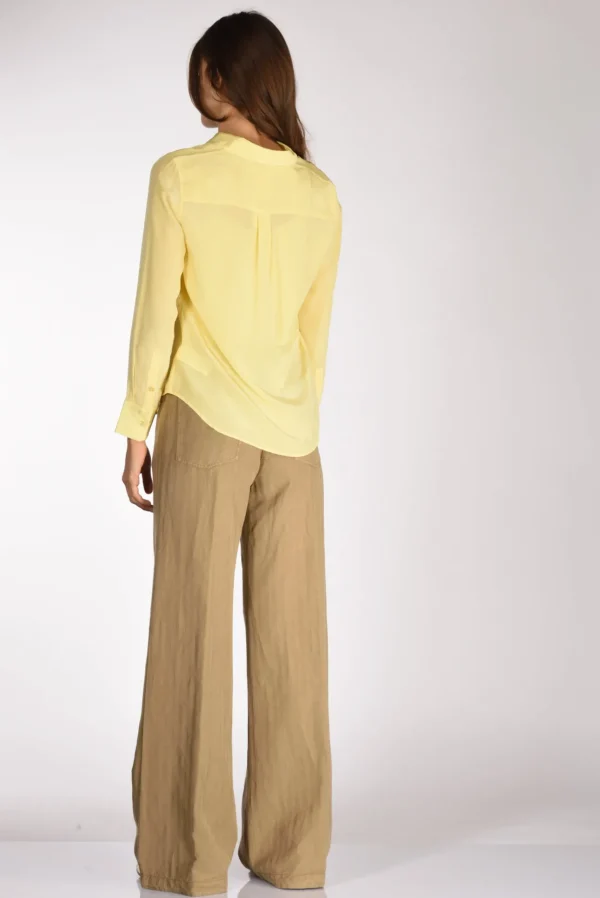 camicia tasche giallo
