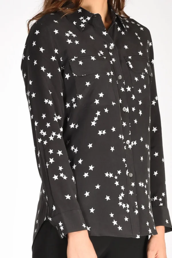 camicia tasche nero/bianco