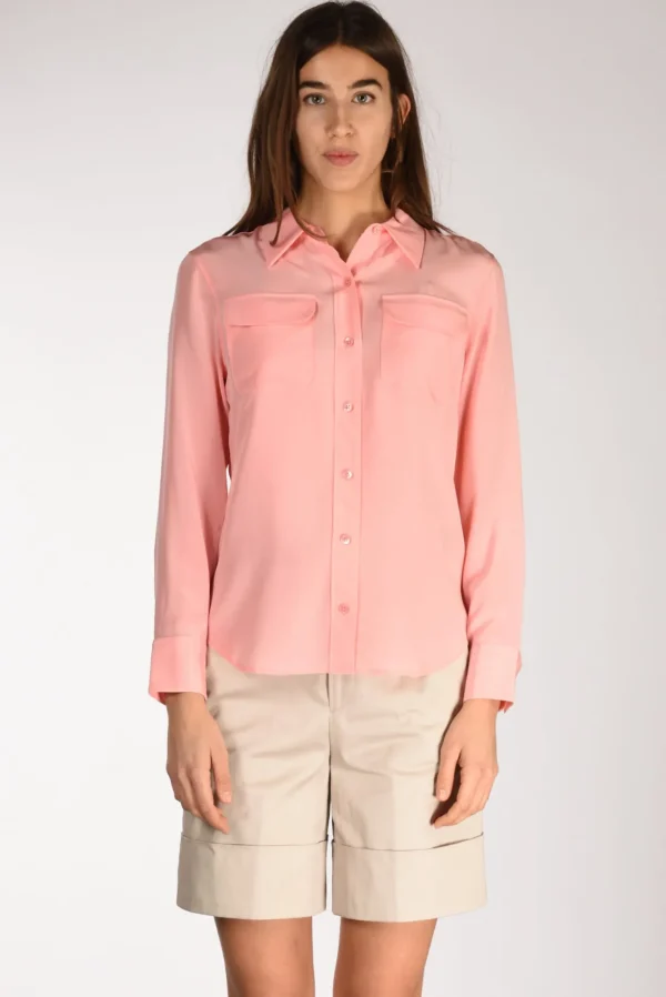 camicia tasche rosa
