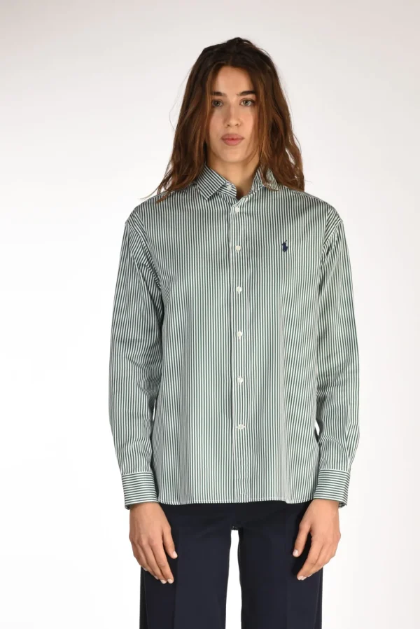 camicia verde/bianco