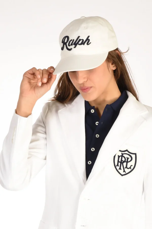cappello scritta bianco/blu
