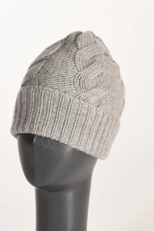 cappello treccia grigio scuro