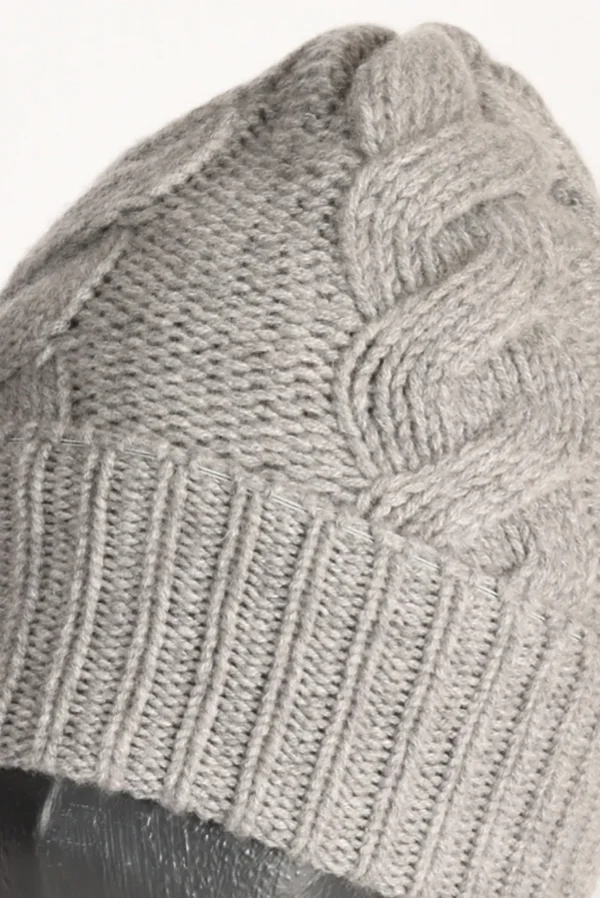 cappello treccia grigio scuro