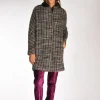 cappotto colletto verde/multicolor