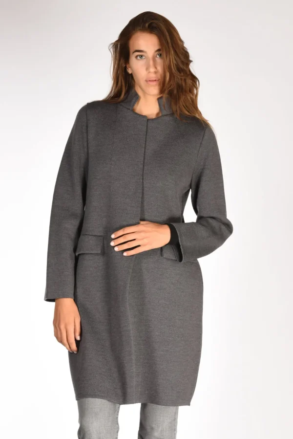 cappotto maglia grigio