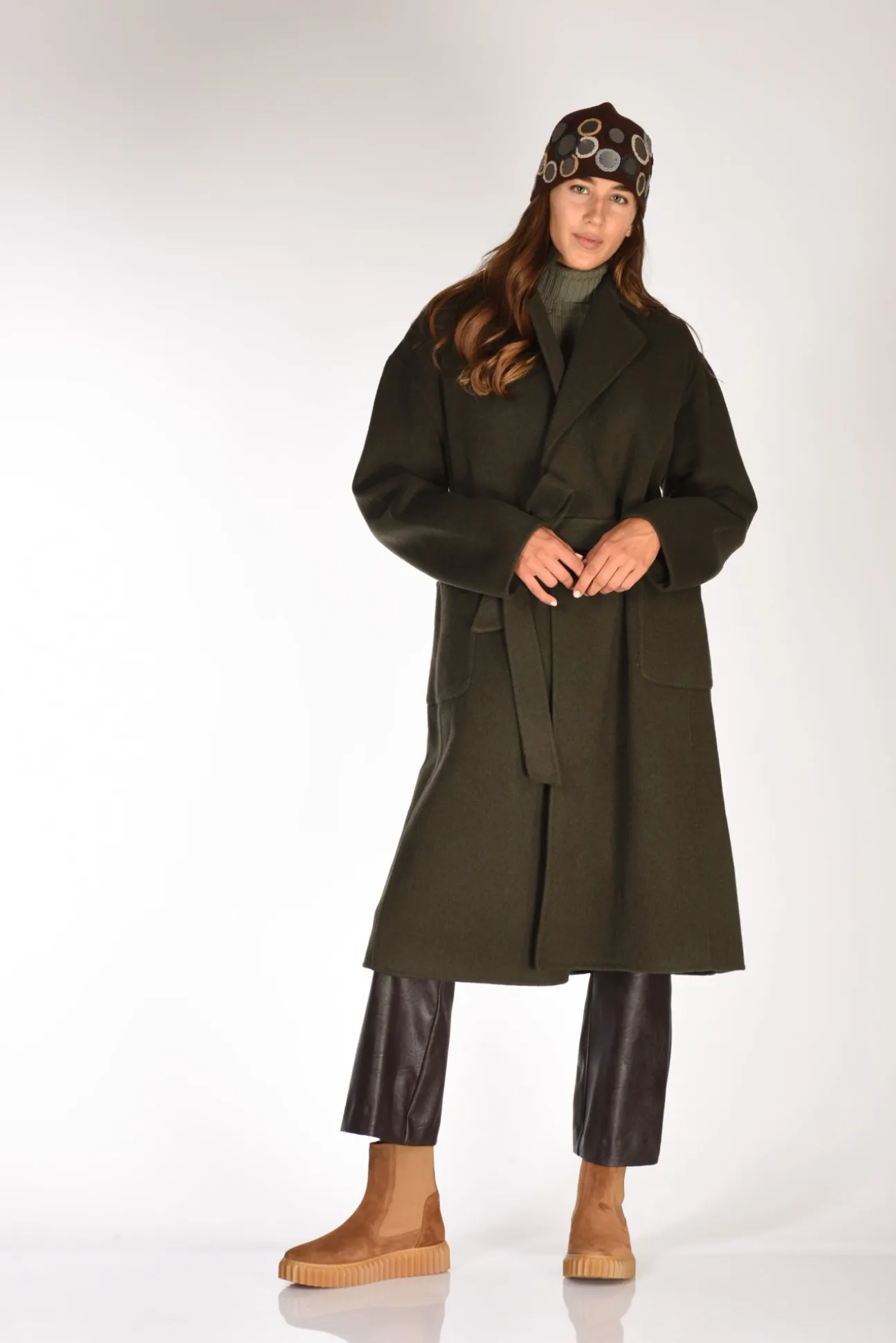 cappotto vestaglia verde